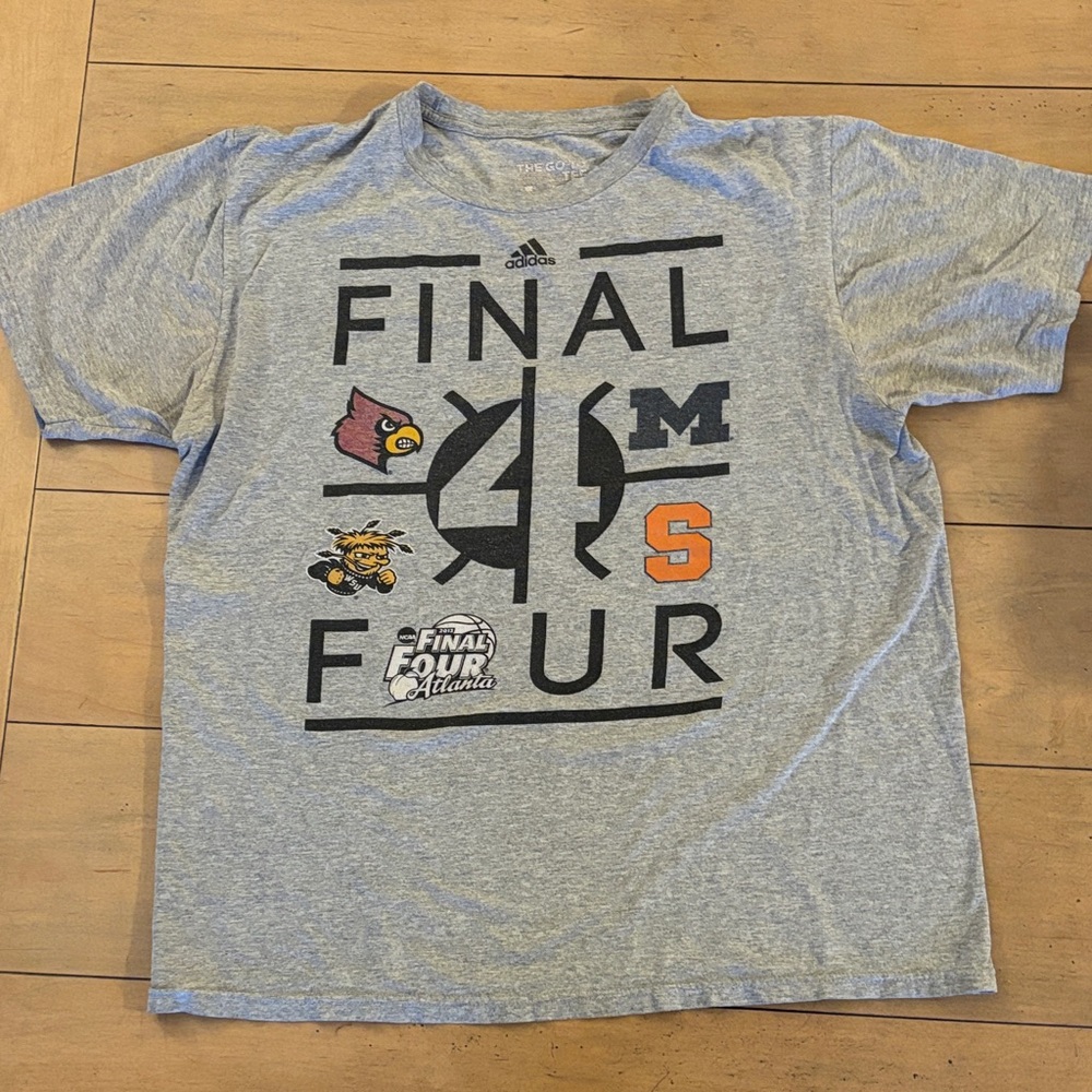 Adidas Men’s Large Gray Final Four Tee 2013 Michigan